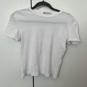 Zara white baby-tee